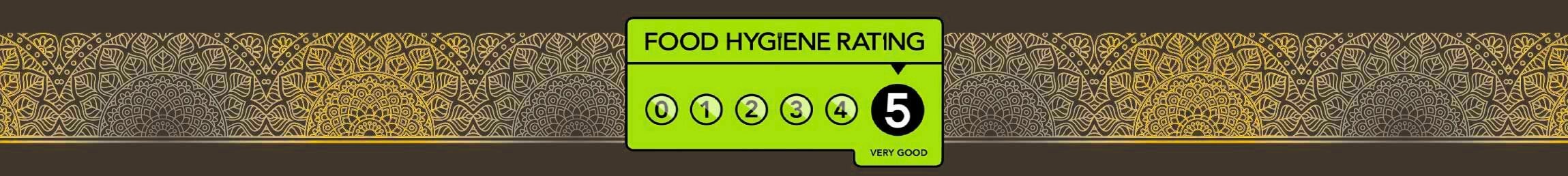 The Three Mughals 5* hygiene raiting